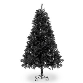 FCH 7ft 1500 Branch PVC Branch Iron Bracket Christmas Tree Black