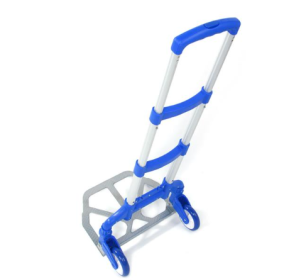 Portable Foldable Telescopic Trolley, Driver's Cart, Luggage Cart (Color: Blue)